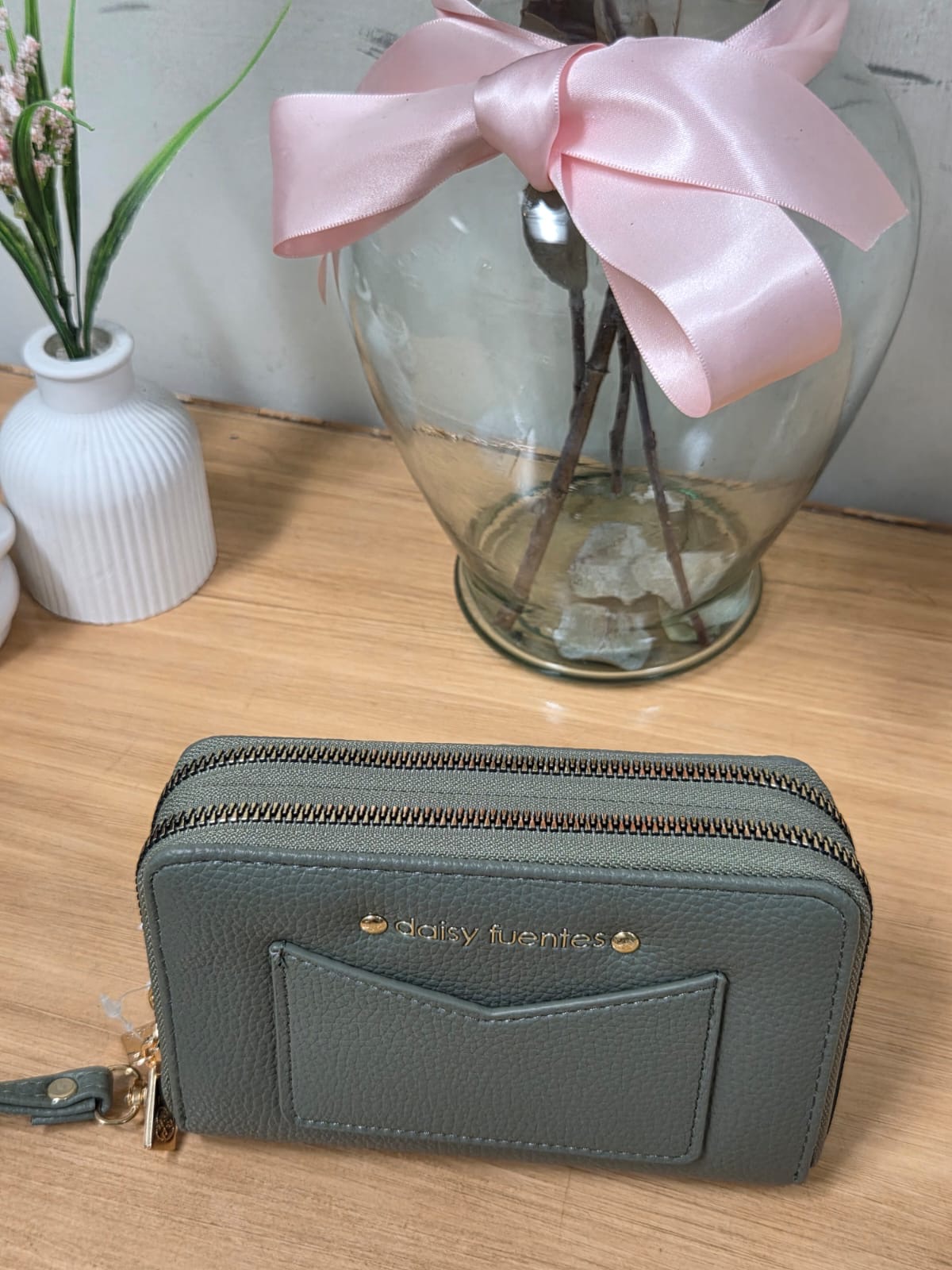 Cartera Doble Cierre Daisy Fuentes – Verde Olivo