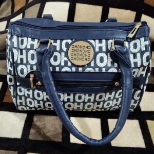 Bolsa Satchel Azul Marino con Monograma