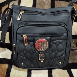 Bolsa Crossbody Negra Acolchada
