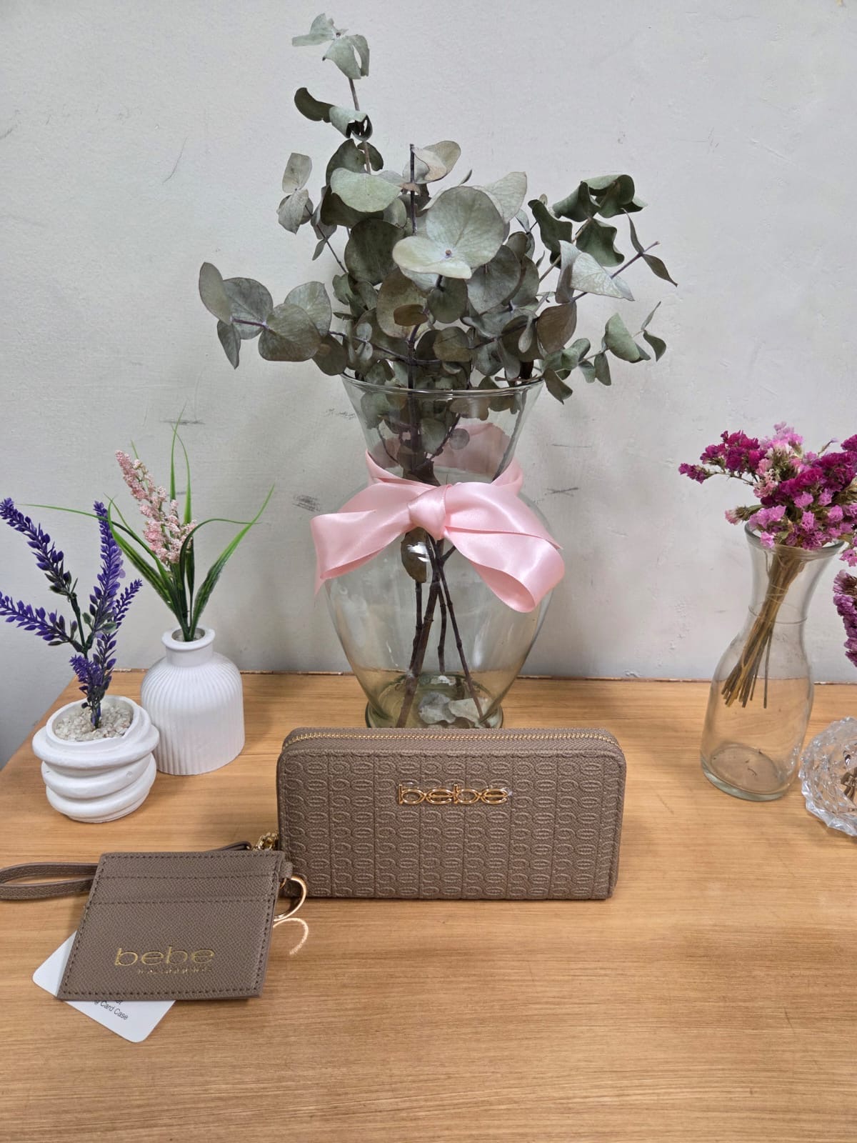 Set Bebe Taupe – Cartera y Tarjetero