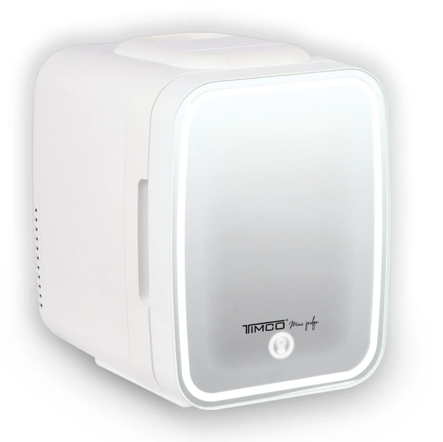 Mini Refrigerador Portatil 4 L con Espejo y Luz Led