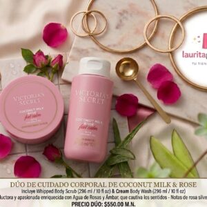 DÚO DE CUIDADO CORPORAL DE COCONUT MILK & ROSE